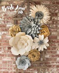 Cut them so you have 18 pieces of paper. Large Paper Flower Wall Decor For Nursery Weddings Bridal Showers Baby Showers Office Bedroo Paper Flower Wall Decor Flower Wall Decor Large Paper Flowers