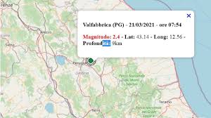 Più è grande la dimensione e più è forte l'intensità. Terremoto In Umbria Oggi 21 Marzo 2021 Scossa M 2 4 In Provincia Perugia Dati Ingv