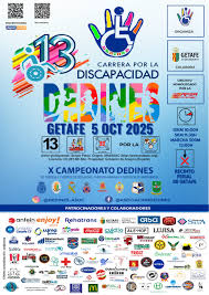 Cartel de XIII Carrera Dedines 2025 en Getafe, Madrid