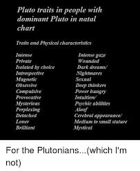 Pluto Traits In People With Dominant Pluto In Natal Chart