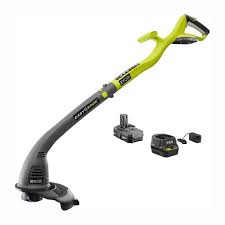 The charger is so easy to use,true plug and play. Ryobi Reconditioned One 18 Volt Lithium Ion Cordless Electric String Trimmer And Edger Zrp2030 The Home Depot