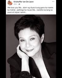 REST IN PEACE, NORA AUNOR 🕯️🕊️🤍 National Artist for Film and Broadcast  Arts Nora Aunor passed away
