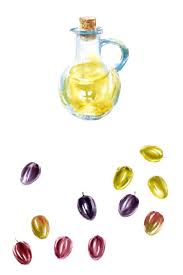 Olive Oil And Olives Food Sketch Food Backgrounds Oils