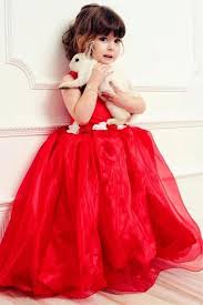 Precious Child Wearing A Beautiful Red Dress Putri Anak Perempuan Baju Anak