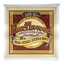 Ernie Ball Earthwood Silk Steel Extra-Soft Acoustic Guitar Strings smooth melody