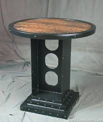 Vintage Industrial Bistro Table Rustic Bar Table Reclaimed Etsy Vintage Industrial Furniture Industrial Furniture Diy Industrial Furniture