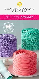 Three Ways To Decorate With Star Decorating Tip 1m Recipe Cake Decorating For Beginners Easy Cake Decorating Cake Piping