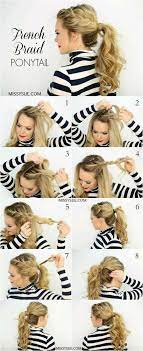 French Braid Ponytail French Braid Ponytail Ponytail Hairstyles Tutorial Braided Ponytail Hairstyles