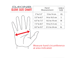Dakine Bike Glove Size Chart Images Gloves And