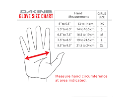 dakine bike glove size chart images gloves and