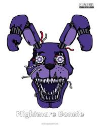 Print coloring page download pdf tags: Nightmare Bonnie Coloring Sheet Super Fun Coloring