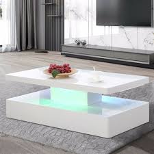 Sofa table ideas show you a fantastic way to optimize space and add height, as well as decorative touches, to your sofa area. High Gloss White Led Lighting Coffee Table Remote Control Living Room Furniture For Sale Online