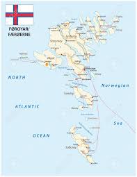 The faroe or faeroe islands is an archipelago of 18 islands in the middle of the north atlantic ocean, with roughly 50,000 inhabitants. Road Map Of The Faroe Islands North Atlantic Archipelago With Flag Denmark Royalty Free Cliparts Vectors And Stock Illustration Image 114127342