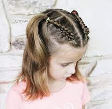 Use a cool hair accessory to fasten braids for kids into a cute little updo hairstyle. Children S Braids Black Hairstyles Kids Hairstyles Little Girl Braid Hairstyles Braided Hairstyles