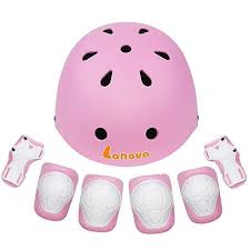 Lanovagear Kids Helmet 3 8 Years Toddler Bike Helmet Knee Elbow Pads Wrist Guards For Cycling Skateboard Rollerbl In 2021 Kids Helmets Toddler Bike Helmet Best Scooter