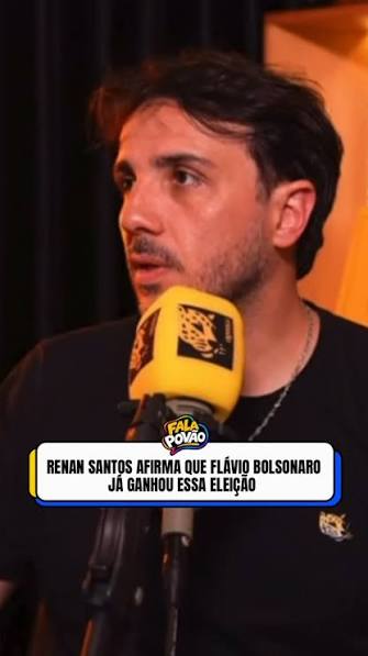 Renan Santos, candidato do Miss&atilde;o &agrave; Presid&ecirc;ncia, afirmou que Fl&aacute;vio  Bolsonaro ser&aacute; o pr&oacute;ximo presidente da Rep&uacute;blica ap&oacute;s o resultado do  primeiro turno das elei&ccedil;&otilde;es. Em pronunciamento nas redes sociais neste  domingo (