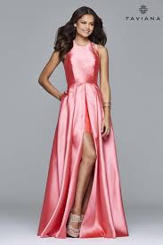 Faviana 7752 Satin Evening Dresses Dresses Evening Dresses Long