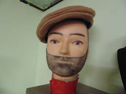 Beige Wool Newboy Hat, Size 7 1/8, Gramercy