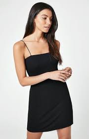 Classics Never Grow Old And This Black Mini Dress Is Bound To Stay In Style The Ribbed Cord Strap Bodycon Mini Dress Black Mini Shift Dress Mini Dress Casual
