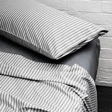 Black And White Striped Sheet Set Full Ticking Stripe Sheet Set Striped Bed Sheets Striped Sheets Luxury Sheet Sets