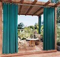 Outdoor Cabana Solid UV Protected Privacy Tab Top Panel - On ...