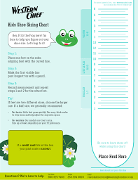 Western Chief Sizing Chart Family Footwear Since 1891