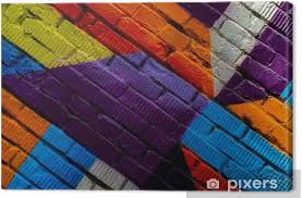 Brick Wall With Fragment Of Graffiti Abstract Drawings Art Close Up For Background Concept Of Modern Iconic Urban Culture Aerosol Pictures Canvas Print Pixers We Live To Change Are you looking for graffiti background design images templates psd or png vectors files? pixers
