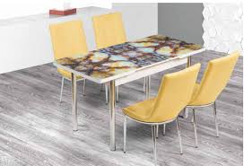 Salonlarda konumlandırmak için eğer ki epeyce geniş bir salonunuz yok ise pek fazla mümkün değildir. Opal 4 Kisilik Acilir Camli Yemek Masasi Takimi Sari Ev Esyan