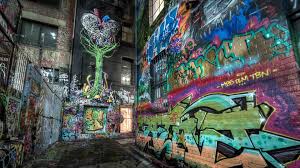 Graffiti In Melbourne The Tree In Hosier Lane Street Art Melbourne Graffiti Art Or Vandalism Melbourne Graffiti