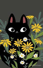 Pin By Karleen Renwick On Ondan Bundan In 2021 Black Cat Art Cat Art Illustration Cat Painting