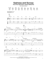 Purojekuto Musashi Sadness And Sorrow From Naruto Sheet Music Notes Chords Score Download Printable Pdf In 2020 Sheet Music Notes Sheet Music Music Notes