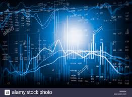 Financial Stock Market Data Candle Stick Graph Chart Of