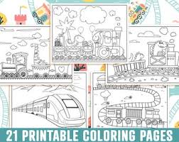 Parents may receive compensation when you click through and purchase from links contained on this website. Train Coloring Pages Etsy