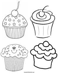 Birthday Cake Clipart Black And White Free Icolor Cupcakes Four Cupcakes But I Want More Iii Black And White Cupcakes Craft Images Birthday Graph