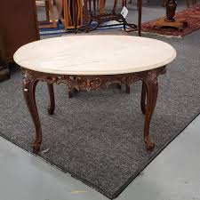 There are flower accents and tongue and groove drawers. Antique Marble Top Coffee Table Princessantiques Net