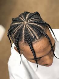 In addition, braided hairstyles are the best choice. Triangle Braids Man With Black Hair Short Braids Hairstyles Wearing A White T Shirt Mens Braids Hairstyles Braids For Boys Braided Hairstyles Men