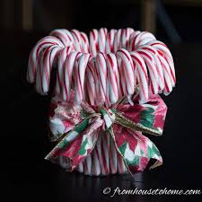 How To Make A Cheap And Easy Candy Cane Christmas Centerpiece Entertaining Diva From House To Home