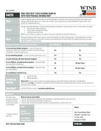 Then national bank of texas: Fillable Online What Does West Texas National Bank Do With Your Personal Fax Email Print Pdffiller