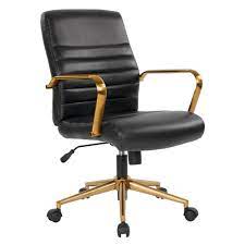 The leather swatch will also demonstrate the quality and feel of the leather. Faux Leather And Gold Armstrong Upholstered Office Chair World Market