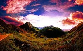 Sunset Mountain Landscape Wallpaper