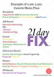 21 Day Fix Sample Menu Plan 2 100 2 300 Calories 21 Day