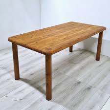 Oak is a suitable option for dining tables that get lots of use. Scandinavian Design Solid Pine Dining Table Sweden 1970s 160286