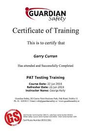In this example, a 300 watt solar panel would not be enough to power that refrigerator. Certificate Of Training Pat Testing Training 2016 Curran Electrical Services Dublin Ireland