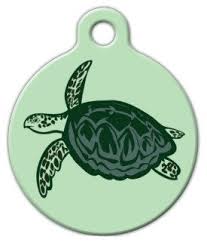 Dog Tag Art Sea Turtle Print Pet Id Tag For Dogs And Cats