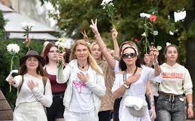 They're happy to wear a dress, receive flowers, or make dinner and don't find it oppressive. Women Form Solidarity Chains In Belarus Protests