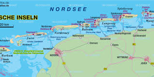 East frisia or eastern friesland is a coastal region in the northwest of the german federal state of lower saxony. Karte Von Ostfriesische Inseln Insel In Deutschland Niedersachsen Welt Atlas De