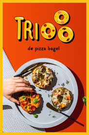 Trio De Pizza Bagel Recipe In 2020 Cooking Recipes Food Pizza Bagels