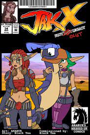 2girls akabur ashelin praxis comic comic cover english english  text female flut flut green hair jak and daxter keira hagai long ears red  hair redhead sci-fi science fiction scifi |