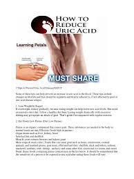 Low dietary zinc intakes cause lower uric acid levels. 7 Tips To Prevent Uric Acid Disease Docx Gout Foods
