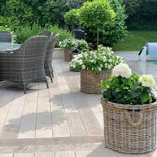 Shop wayfair for all the best extra large rattan planters. Grey Buff Rattan Round Planter Rope Handles The Basket Company